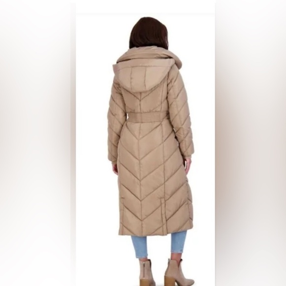 Steve Madden Long Hooded Puffer Coat, Women’s XS - Picture 2 of 5